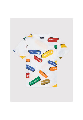 Champion Тишърт All-Over Graphic 305913 Бял Regular Fit - Pepit.bg