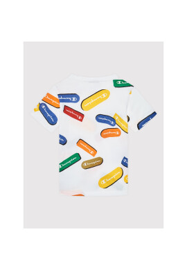 Champion Тишърт All-Over Graphic 305913 Бял Regular Fit - Pepit.bg