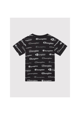 Champion Тишърт All-Over Script Logo 305934 Черен Regular Fit - Pepit.bg