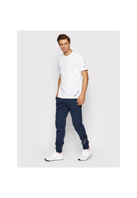 Champion Тишърт Asymmetric Script Logo 216553 Бял Regular Fit - Pepit.bg