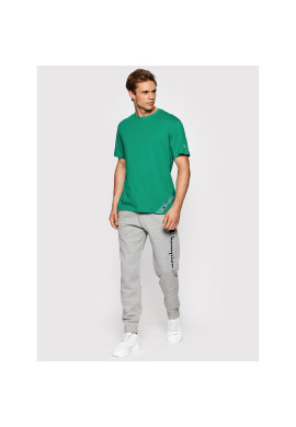 Champion Тишърт Asymmetric Script Logo 216553 Зелен Regular Fit - Pepit.bg