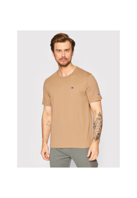Champion Тишърт Basic C Logo 216545 Кафяв Regular Fit - Pepit.bg