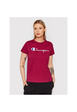 Champion Тишърт Big Logo 114128 Бордо Regular Fit - Pepit.bg