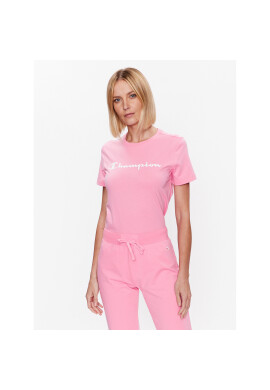 Champion Тишърт Big Script 114911 Розов Regular Fit - Pepit.bg