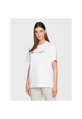 Champion Тишърт Big Script Logo 115496 Бял Regular Fit - Pepit.bg