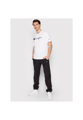 Champion Тишърт Big Script Logo 216547 Бял Regular Fit - Pepit.bg