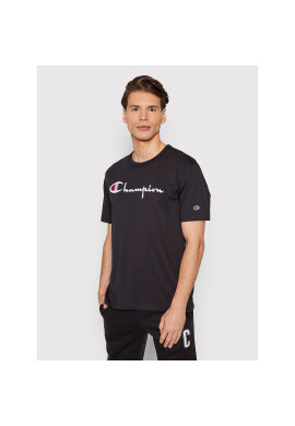 Champion Тишърт Big Script Logo 216547 Черен Comfort Fit - Pepit.bg