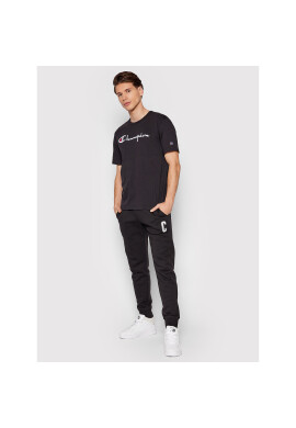 Champion Тишърт Big Script Logo 216547 Черен Comfort Fit - Pepit.bg