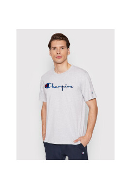 Champion Тишърт Big Script Logo 216547 Сив Comfort Fit - Pepit.bg