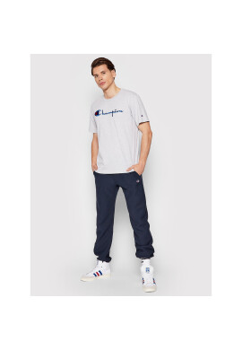 Champion Тишърт Big Script Logo 216547 Сив Comfort Fit - Pepit.bg