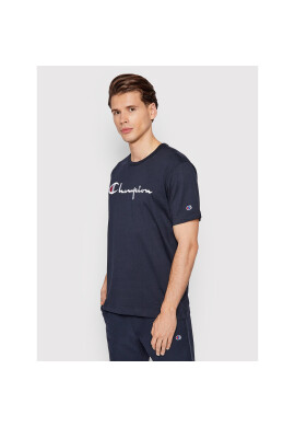 Champion Тишърт Big Script Logo 216547 Тъмносин Regular Fit - Pepit.bg