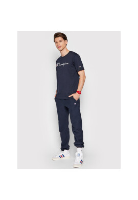 Champion Тишърт Big Script Logo 216547 Тъмносин Regular Fit - Pepit.bg