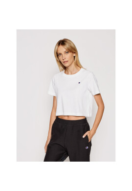 Champion Тишърт C Logo 112731 Бял Custom Fit - Pepit.bg