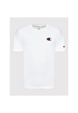 Champion Тишърт C Logo 217069 Бял Comfort Fit - Pepit.bg