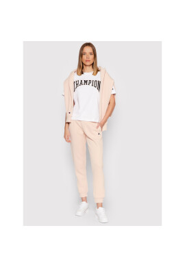 Champion Тишърт Collegiate Logo 114526 Бял Oversize - Pepit.bg