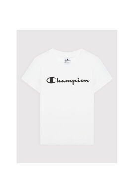 Champion Тишърт Contrast Script Logo 404541 Бял Regular Fit - Pepit.bg