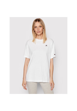 Champion Тишърт Embroidered Patch 114931 Бял Boxy Fit - Pepit.bg