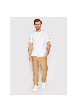 Champion Тишърт Embroidered Script Logo 217813 Бял Regular Fit - Pepit.bg