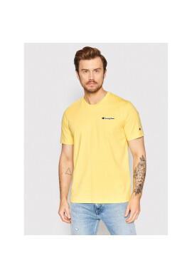 Champion Тишърт Embroidered Script Logo 217813 Жълт Regular Fit - Pepit.bg