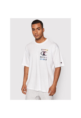 Champion Тишърт Graphic 217270 Бял Regular Fit - Pepit.bg