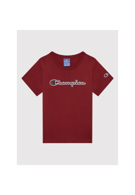 Champion Тишърт Logo Script 404231 Бордо Regular Fit - Pepit.bg