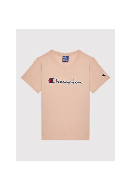 Champion Тишърт Logo Script 404231 Розов Regular Fit - Pepit.bg