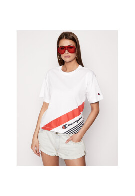 Champion Тишърт Print 112765 Бял Regular Fit - Pepit.bg