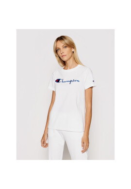 Champion Тишърт Script Logo 110992 Бял Heritage Fit - Pepit.bg