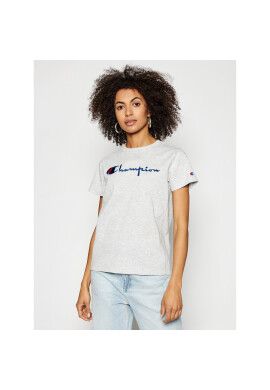 Champion Тишърт Script Logo 110992 Сив Heritage Fit - Pepit.bg