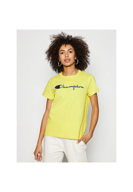 Champion Тишърт Script Logo 110992 Жълт Heritage Fit - Pepit.bg