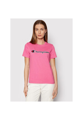 Champion Тишърт Script Logo 114472 PS158 Розов Regular Fit - Pepit.bg