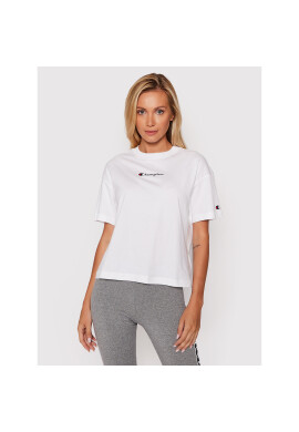 Champion Тишърт Script Logo 114474 Бял Regular Fit - Pepit.bg