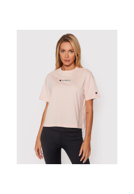 Champion Тишърт Script Logo 114474 Розов Regular Fit - Pepit.bg