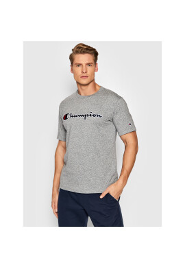 Champion Тишърт Script Logo 216473 Сив Comfort Fit - Pepit.bg
