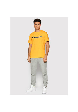 Champion Тишърт Script Logo 216473 Жълт Regular Fit - Pepit.bg