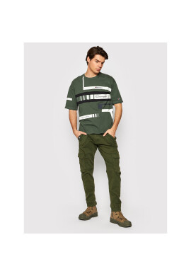 Champion Тишърт Script Logo 216487 Зелен Custom Fit - Pepit.bg