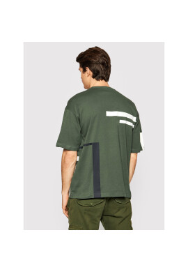 Champion Тишърт Script Logo 216487 Зелен Custom Fit - Pepit.bg