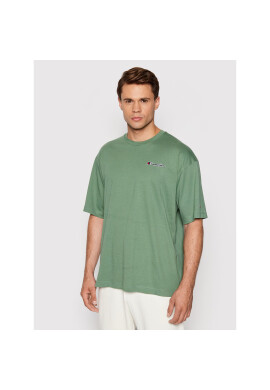 Champion Тишърт Script Logo 217071 Зелен Comfort Fit - Pepit.bg