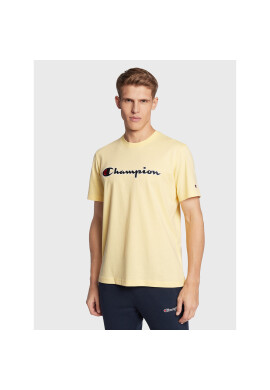 Champion Тишърт Script Logo 218007 Жълт Comfort Fit - Pepit.bg