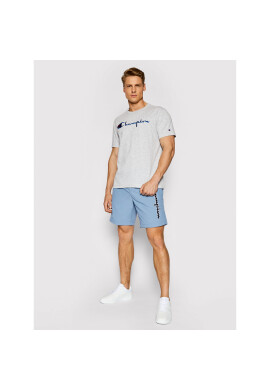 Champion Тишърт Script Logo Crew 210972 Сив Regular Fit - Pepit.bg