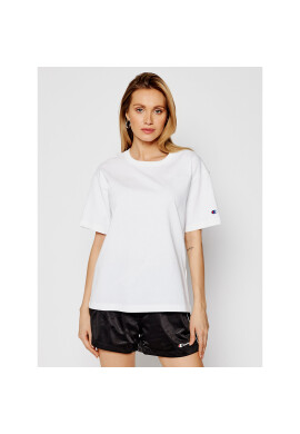 Champion Тишърт Script Logo Embroidery 112732 Бял Oversize - Pepit.bg