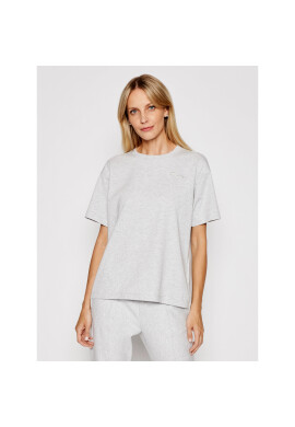 Champion Тишърт Script Logo Embroidery 112732 Сив Oversize - Pepit.bg