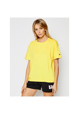 Champion Тишърт Script Logo Embroidery 112732 Жълт Oversize - Pepit.bg