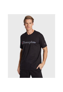 Champion Тишърт Script Logo Embroidery 218007 Черен Regular Fit - Pepit.bg