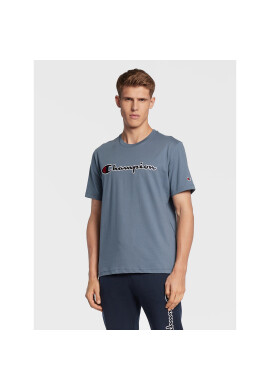 Champion Тишърт Script Logo Embroidery 218007 Син Regular Fit - Pepit.bg