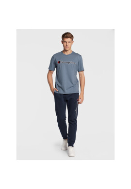 Champion Тишърт Script Logo Embroidery 218007 Син Regular Fit - Pepit.bg