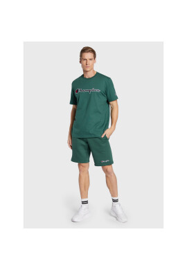 Champion Тишърт Script Logo Embroidery 218007 Зелен Regular Fit - Pepit.bg