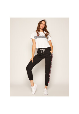 Champion Тишърт Script Logo Stripe 113098 Бял Custom Fit - Pepit.bg