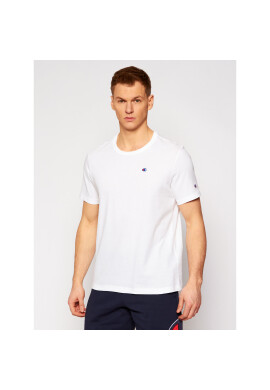 Champion Тишърт Small C Logo 214674 Бял Custom Fit - Pepit.bg
