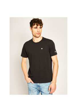 Champion Тишърт Small C Logo 214674 Черен Custom Fit - Pepit.bg